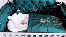 Load image into Gallery viewer, Luxury baby bedding 120x60 personalised by embroidery, 100% cotton
