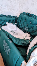Load image into Gallery viewer, Luxury baby bedding 120x60 personalised by embroidery, 100% cotton
