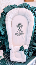 Load image into Gallery viewer, Luxury baby bedding 120x60 personalised by embroidery, 100% cotton
