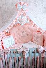 Load image into Gallery viewer, Luxury baby bedding 120x60 personalised by embroidery, 100% cotton
