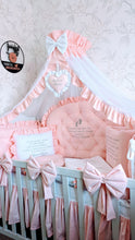Load image into Gallery viewer, Luxury baby bedding 120x60 personalised by embroidery, 100% cotton
