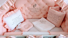Load image into Gallery viewer, Luxury baby bedding 120x60 personalised by embroidery, 100% cotton
