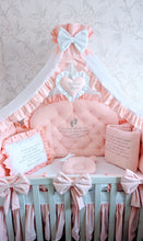 Load image into Gallery viewer, Luxury baby bedding 120x60 personalised by embroidery, 100% cotton
