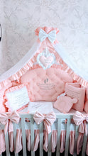 Load image into Gallery viewer, Luxury baby bedding 120x60 personalised by embroidery, 100% cotton
