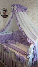 Load image into Gallery viewer, Luxury baby bedding 140x70 personalised by embroidery
