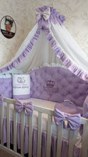 Load image into Gallery viewer, Luxury baby bedding 140x70 personalised by embroidery

