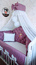 Load image into Gallery viewer, Luxury baby bedding  120x60 personalised by embroidery,  100% cotton
