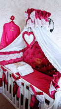 Load image into Gallery viewer, Luxury baby bedding velvet and cotton 

 140x70 personalised by embroidery
