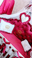 Load image into Gallery viewer, Luxury baby bedding velvet and cotton 

 140x70 personalised by embroidery
