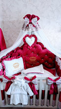 Load image into Gallery viewer, Luxury baby bedding velvet and cotton 

 140x70 personalised by embroidery
