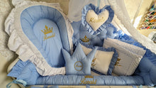 Load image into Gallery viewer, Luxury baby bedding cotton
140x70 personalised by embroidery
