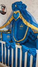 Load image into Gallery viewer, Luxury baby bedding 120x60 personalised by embroidery
