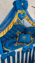 Load image into Gallery viewer, Luxury baby bedding 120x60 personalised by embroidery
