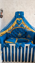 Load image into Gallery viewer, Luxury baby bedding 120x60 personalised by embroidery
