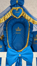 Load image into Gallery viewer, Luxury baby bedding 120x60 personalised by embroidery

