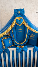 Load image into Gallery viewer, Luxury baby bedding 120x60 personalised by embroidery
