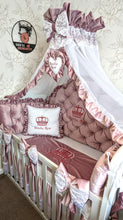 Load image into Gallery viewer, Luxury baby bedding velvet and cotton 

 140x70 personalised by embroidery
