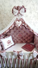 Load image into Gallery viewer, Luxury baby bedding velvet and cotton 

 140x70 personalised by embroidery

