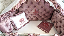Load image into Gallery viewer, Luxury baby bedding velvet and cotton 

 140x70 personalised by embroidery
