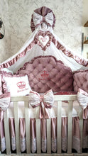 Load image into Gallery viewer, Luxury baby bedding velvet and cotton 

 140x70 personalised by embroidery
