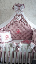 Load image into Gallery viewer, Luxury baby bedding velvet and cotton 

 140x70 personalised by embroidery
