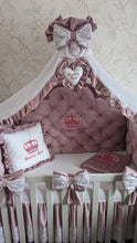 Load image into Gallery viewer, Luxury baby bedding velvet and cotton 

 140x70 personalised by embroidery
