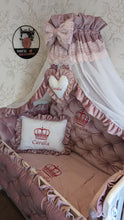 Load image into Gallery viewer, Luxury baby bedding velvet and cotton 

 140x70 personalised by embroidery
