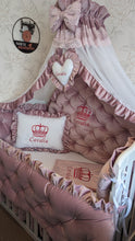 Load image into Gallery viewer, Luxury baby bedding velvet and cotton 

 140x70 personalised by embroidery
