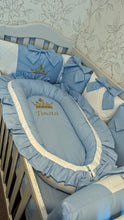 Load image into Gallery viewer, Luxury baby bedding 140*70, personalised by embroidery
