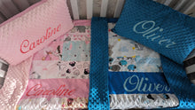Load image into Gallery viewer, Memory quilt and pillow
140*100 personalised by embroidery
