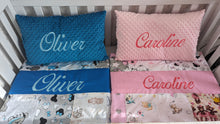 Load image into Gallery viewer, Memory quilt and pillow
140*100 personalised by embroidery
