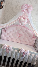 Load image into Gallery viewer, Luxury baby bedding 120x60 personalised by embroidery
