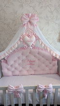 Load image into Gallery viewer, Luxury baby bedding 120x60 personalised by embroidery
