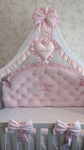 Load image into Gallery viewer, Luxury baby bedding 120x60 personalised by embroidery
