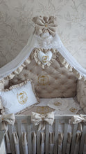 Load image into Gallery viewer, Luxury baby bedding velvet and cotton
140x70 personalised by embroidery
