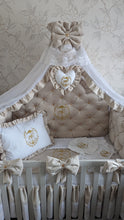 Load image into Gallery viewer, Luxury baby bedding velvet and cotton
140x70 personalised by embroidery
