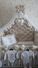 Load image into Gallery viewer, Luxury baby bedding velvet and cotton
140x70 personalised by embroidery

