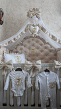 Load image into Gallery viewer, Luxury baby bedding velvet and cotton
140x70 personalised by embroidery
