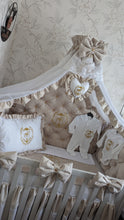 Load image into Gallery viewer, Luxury baby bedding velvet and cotton
140x70 personalised by embroidery
