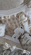 Load image into Gallery viewer, Luxury baby bedding velvet and cotton
140x70 personalised by embroidery
