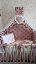 Load image into Gallery viewer, Luxury baby bedding 100% cotton
140x70 personalised by embroidery

