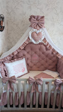 Load image into Gallery viewer, Luxury baby bedding 100% cotton
140x70 personalised by embroidery
