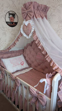 Load image into Gallery viewer, Luxury baby bedding 100% cotton
140x70 personalised by embroidery
