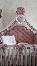 Load image into Gallery viewer, Luxury baby bedding 100% cotton
140x70 personalised by embroidery
