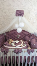 Load image into Gallery viewer, Luxury baby bedding 100*50 personalised by embroidery, 100% cotton
