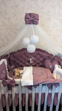Load image into Gallery viewer, Luxury baby bedding 100*50 personalised by embroidery, 100% cotton
