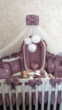 Load image into Gallery viewer, Luxury baby bedding 100*50 personalised by embroidery, 100% cotton
