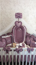 Load image into Gallery viewer, Luxury baby bedding 100*50 personalised by embroidery, 100% cotton
