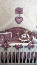 Load image into Gallery viewer, Luxury baby bedding 100*50 personalised by embroidery, 100% cotton

