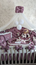 Load image into Gallery viewer, Luxury baby bedding 100*50 personalised by embroidery, 100% cotton
